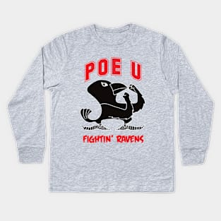 Poe University Fightin' Ravens Kids Long Sleeve T-Shirt